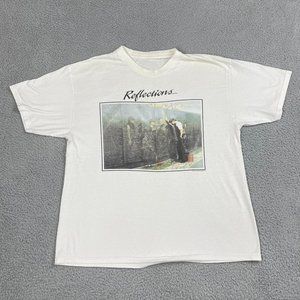 Vtg Hanes Reflections Vietnam Veteran Chapter 172 Memorial T‎ Shirt Mens L White